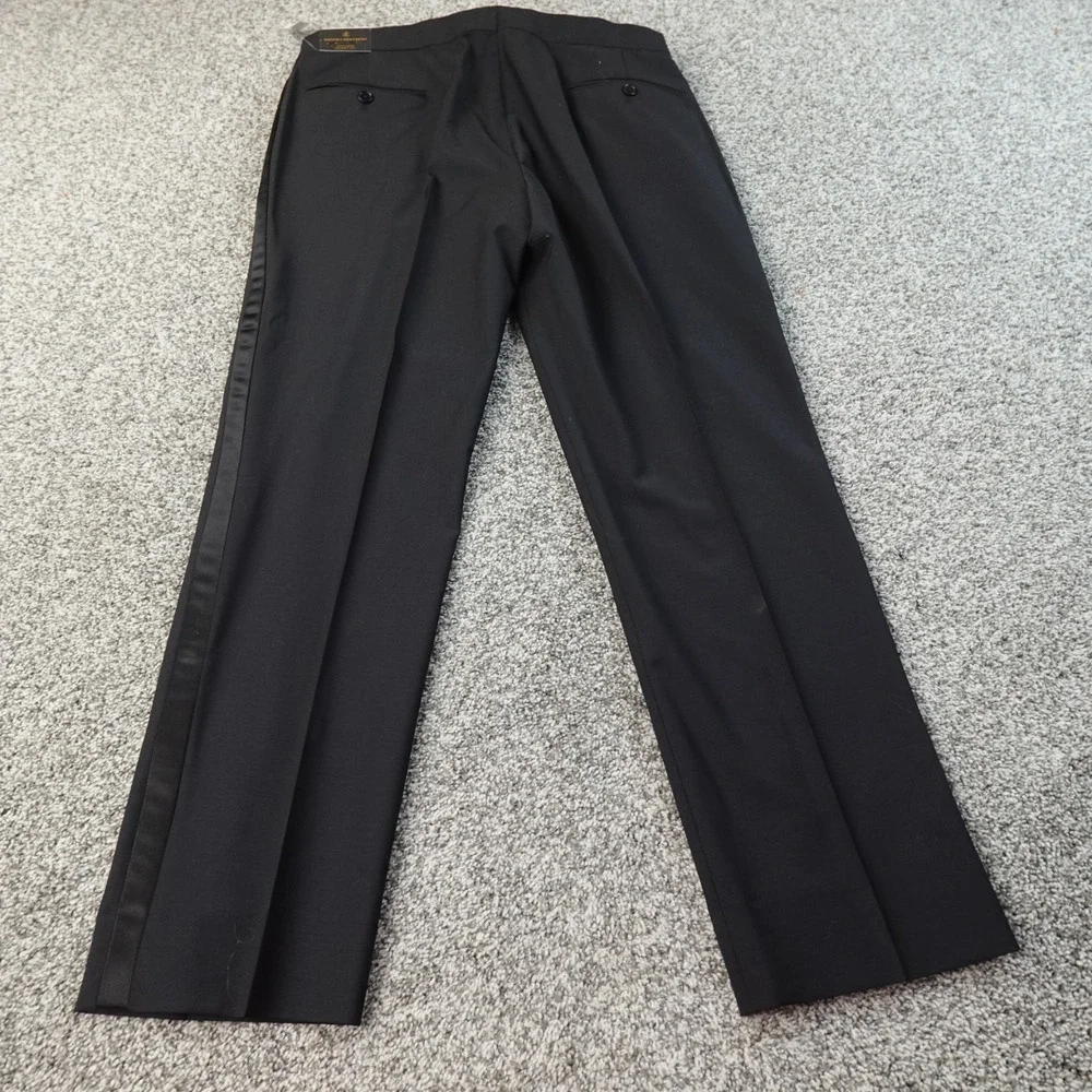 NEW Brooks Brothers Pants Mens 36X30 Black Wool Regent Explorer Trouser Slacks‎